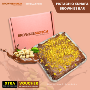 Pistachio Kunafa Brownie Bar